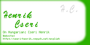 henrik cseri business card